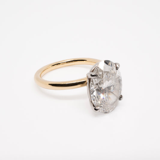 3.50ct Oval Diamond Minimal Solitaire